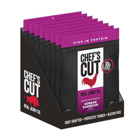 CHEFS CUT REAL JERKY CO Smoked Chicken Breast Korean Style 2.5 oz., PK8 7713